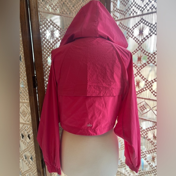 Alo Playmaker Women's Pink Summer Crush Hooded Jacket - Picture 9 of 12